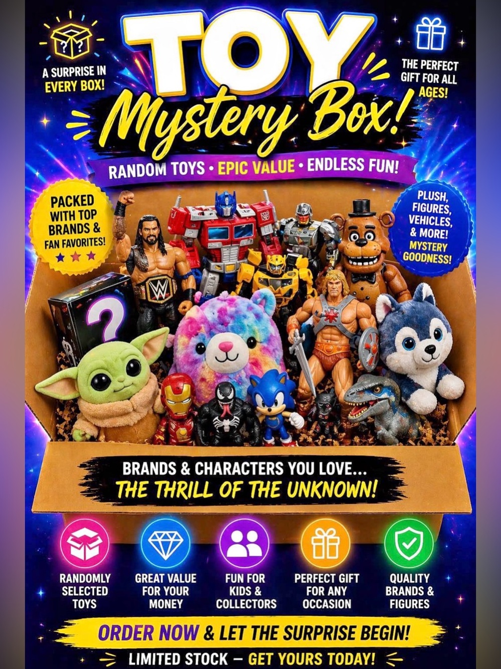 Toy Mystery Box - Assorted BRAND NEW Toys !